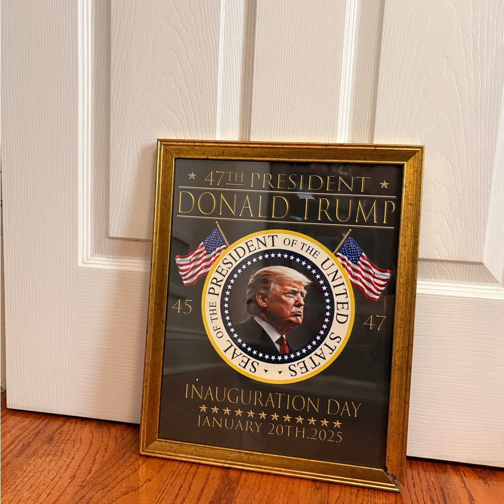 Gold Framed Presidential Inauguration Day Print